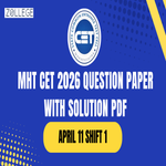 MHT CET 2026 April 11 Shift 1 PCM Question Paper with Solution PDF